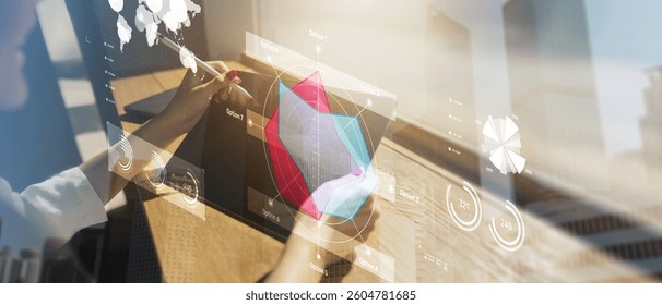 Business Data Analysis with Interactive Radar Chart Visualization.