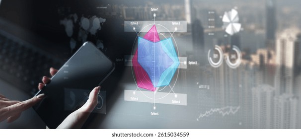 Business Data Analysis with Interactive Radar Chart Visualization.