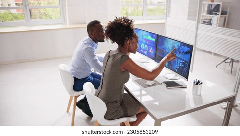 Business Data Analytics On Computer Monitor. African Advisor - Powered by Shutterstock - Get 15% off with code: PIKWIZARD15