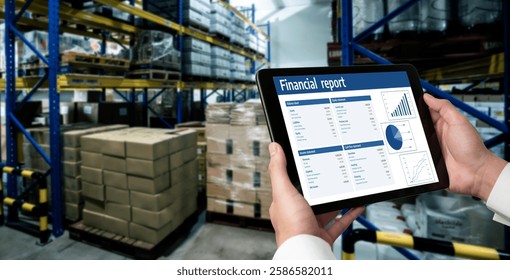 Business data dashboard provide business intelligence analytic for marketing strategy planning snugly with big data set to analyze customer demands and foreseeing business future