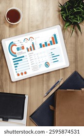 Business data dashboard provide business intelligence analytic for marketing strategy planning snugly with big data set to analyze customer demands and foreseeing business future