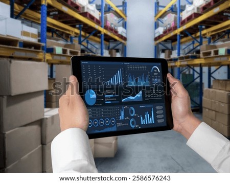 Business data dashboard provide business intelligence analytic for marketing strategy planning snugly with big data set to analyze customer demands and foreseeing business future