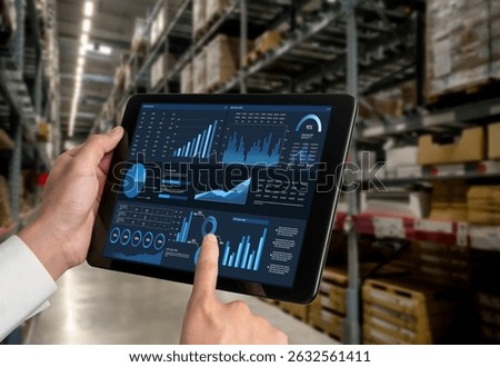 Business data dashboard provide business intelligence analytic for marketing strategy planning snugly with big data set to analyze customer demands and foreseeing business future