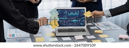 Business data dashboard provide business intelligence analytic for marketing strategy planning brisk with big data set to analyze customer demands and foreseeing business future