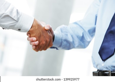 Business Deal. Close Up Of A Handshake