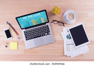 Business desk concept - PAY PER CLICK