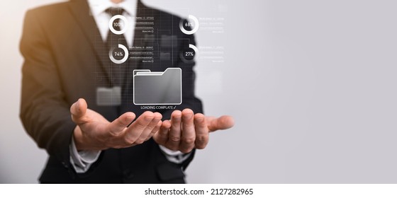 Business developer hand using board framework on virtual modern computer showing innovation Agile software development lean project management tool fast changes concept.Document Management System DMS.