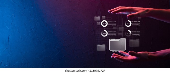 Business developer hand using board framework on virtual modern computer showing innovation Agile software development lean project management tool fast changes concept.Document Management System DMS.