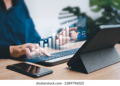 Business development to success and growth, Digital business marketing data management on virtual screen, Businessman analysis chart, Marketing strategic on tablets strategy and planning to corporate
 - Powered by Shutterstock