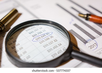 Business documents, analysis of calculation of graphics, chart - Shutterstock ID 537774337