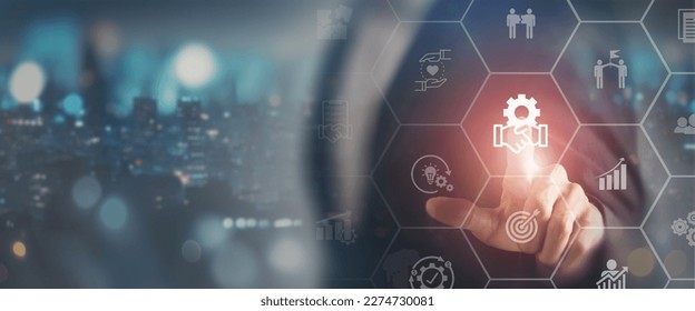 Business ecosystems and partnerships concept. Business collaboration strategies. The value of network and solution of creating new opportunities.  Task relations, collaboration, team building. - Powered by Shutterstock