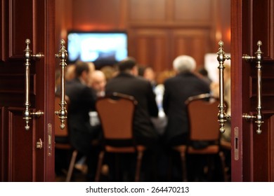 Business Event Background. Shallow Depth Of Field