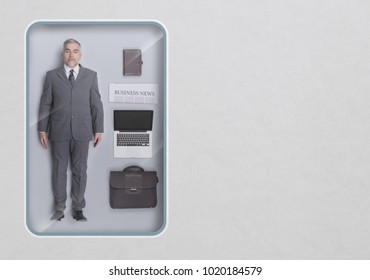 Business Executive Lifelike Doll With See Through Toy Packaging And Accessories