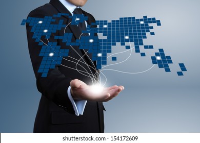 Business with Expansion on screen. - Shutterstock ID 154172609