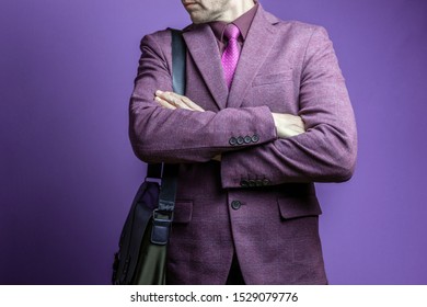 purple business suit