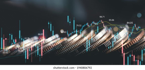 Business finance and investment, world economic growth concept. Forex financial graph chart, market report on cash currency with copy space for business and finance background - Shutterstock ID 1940806792