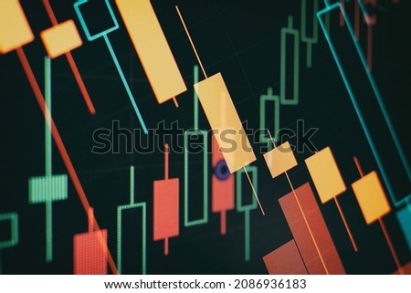 Business and finance strategy. Data analytics for stock market investing.