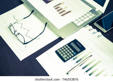 Business finance, tax, accounting, statistics and analytic research concept - Shutterstock ID 746353876