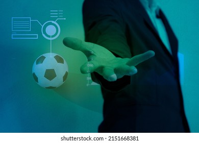 Business In Football Club And Soccer Team Manager, Sport Betting Concept 