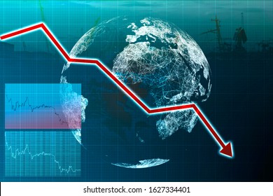 Business Graph Arrows Trending Downwards Abstract Stock Photo ...