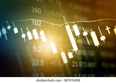 Business graph background: Analysis business accounting on info sheets. Businessman hand working on analyzing investment charts for Gold market, Forex market and Trading market.