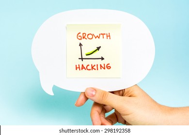 Business graph and chart of growth hacking. Marketing concept.