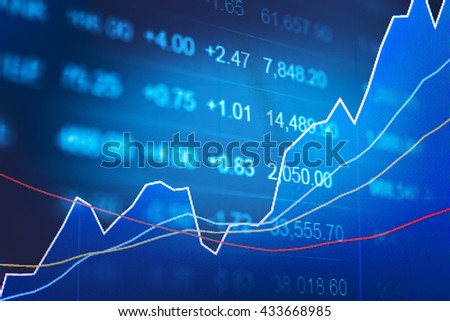business graph tending stock market data stock photo edit now