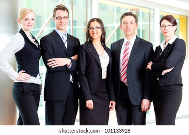 Business - Group Of Businesspeople Posing For Group Photo In Office