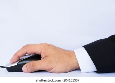 Business Hand Action To Click Mouse