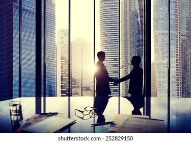 Business Handshake Agreement Partnership Deal Team Office Concept