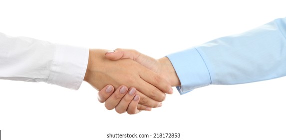 Business Handshake  Isolated On White