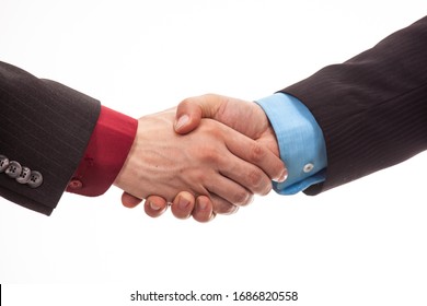 Business Handshake In Isolated White