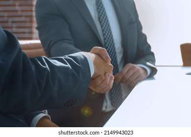 Business Handshake . Photo With Copy Space.