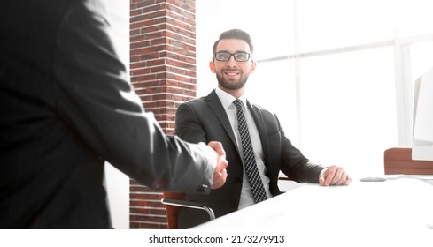 Business Handshake . Photo With Copy Space.