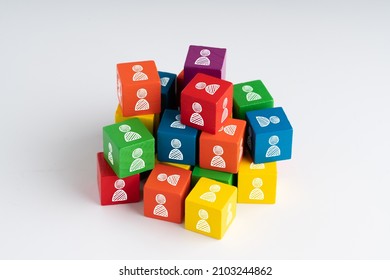 Business  HR icon on colorful jigsaw puzzle - Shutterstock ID 2103244862