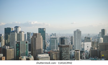 Business idea for real estate - Top view modern city of Osaka City in Japan. - Shutterstock ID 1141613942