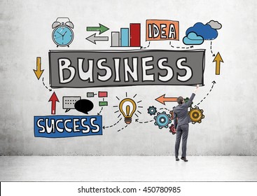 Business Idea Success Concept Businessman Drawing Stock Photo 450780985 ...