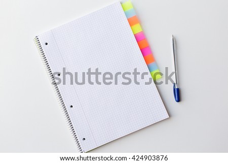 Similar – Image, Stock Photo open spiral notebook with blank white pages