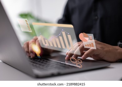 Business Intelligence concept - data analysis, management tools, intelligence, corporate strategy creation, data-driven decision making. - Shutterstock ID 2189882415