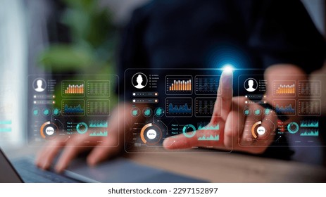 Business Intelligence concept - data analysis, management tools, intelligence, corporate strategy creation, data-driven decision making - Shutterstock ID 2297152897