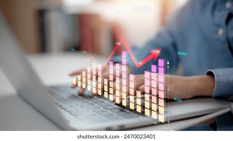 Business Intelligence concept - data analysis, management tools, intelligence, corporate strategy creation, data-driven decision making