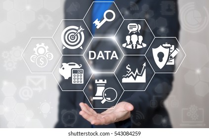 Business Internet Big Data Computer File Document Concept. Information Server Strategy Success Web Technology