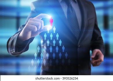 Business, Internet and technology concept.  Recruitmetn, HR, team building.  - Shutterstock ID 393526234