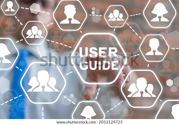 Business, Internet and Technology concept of\
User Guide. Manual, Instruction,\
Guidebook.
