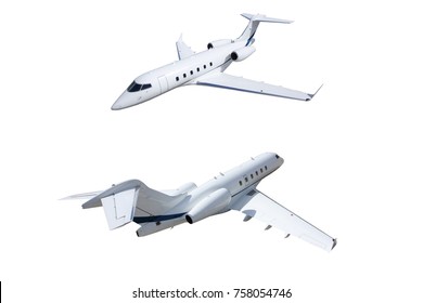 Business Jet Airplane 2 Sides Isolated