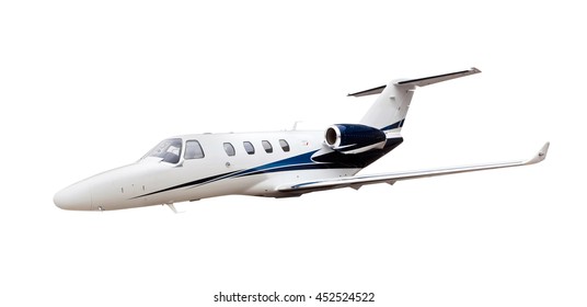 Business Jet Airplane Isolated On White Background