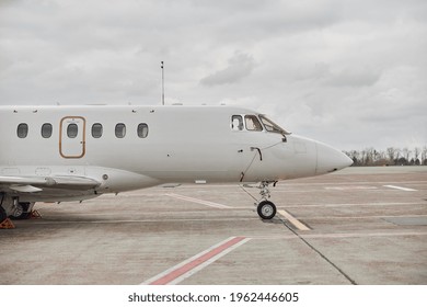 Business Jet Is Standing On Airport Parking