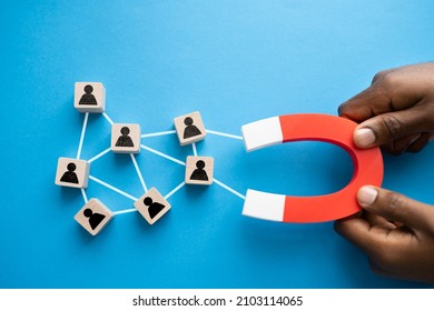 Business Lead And Customer Generation Magnet Pulling Figures - Shutterstock ID 2103114065