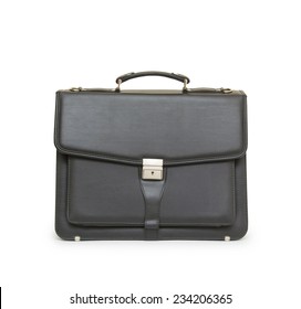 Business Leather Briefcase Isolated