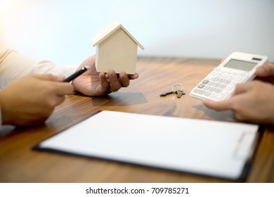 Business Man Agreement To Sign For Contract  New Home Buy Or Rent